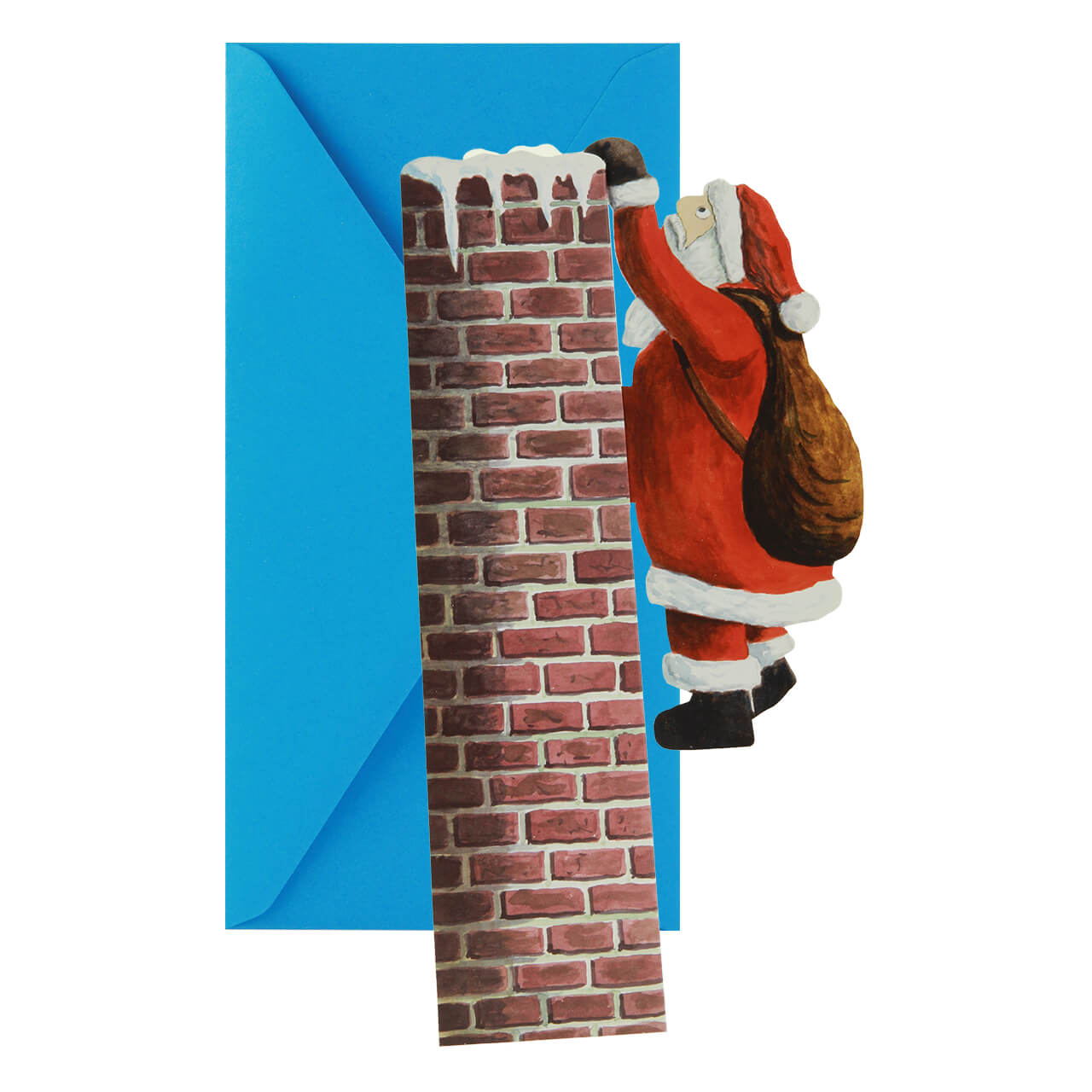 09-1807-4-Grusskarte-Nikolaus-am-Kamin-3 Le Père Noël à la cheminée